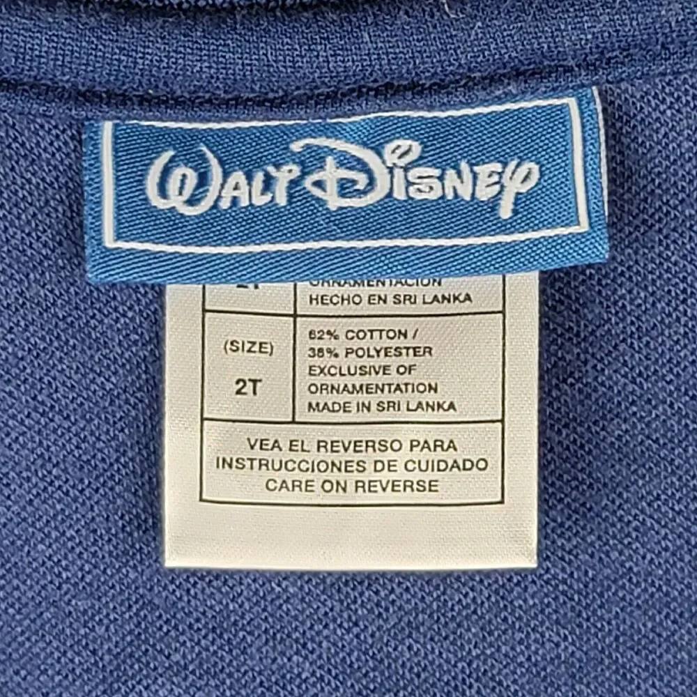 Vintage Disney Toddler Jacket 2T Mickey Mouse Track Style Embroidered Blue